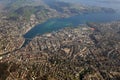 Lucerne Luzern Switzerland town City aerial view photography Royalty Free Stock Photo