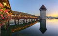 Lucerne, Switzerland on the Reuss River at Dawn