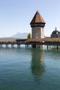 Lucerne with Water tower and chapel bridge