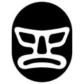 Luchador mask Hand drawn, Vector, Eps, Logo, Icon, silhouette Illustration by crafteroks for different uses. Royalty Free Stock Photo