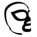 Luchador mask Hand drawn, Vector, Eps, Logo, Icon, silhouette Illustration by crafteroks for different uses.