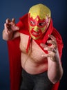 Luchador about to attack Royalty Free Stock Photo