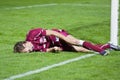 Lucian Dorin Raduta Injured in Cup Match Royalty Free Stock Photo