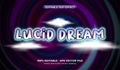 Lucid Dream text effect. Editable hallucination text effect with an abstract hypnosis background