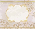 Lucid ornamental gold frame background Royalty Free Stock Photo