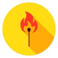 Lucifer Match Circle Icon Royalty Free Stock Photo