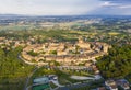 Lucignano town in Tuscany from above Royalty Free Stock Photo