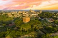 Lucignano town in Tuscany from above Royalty Free Stock Photo