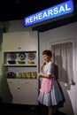 Lucille Ball as Lucy Ricardo statue at Madame Tussauds in Times Square in Manhattan, New York City