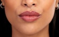 Lucious lips. Closeup studio shot of an unrecognizable young womans lips.