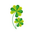 Luck clovers leafs isolated icon