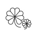 Luck clovers leafs isolated icon