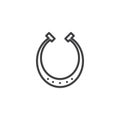 Luck horseshoe line icon