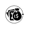 Black solid icon for Luck, fate and fortune Royalty Free Stock Photo