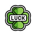 luck slot game color icon vector illustration