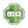 luck slot game color icon vector illustration