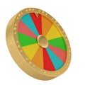 Luck wheel  isolated on white background 3D illustration Royalty Free Stock Photo