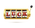 Luck word on slot machine