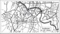 Lucknow India City Map in Retro Style. Outline Map