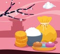 Lucky bag and mooncakes design