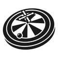 Lucky casino roulette icon, simple style
