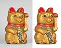 Lucky Cat for Fortune Money and Good Luck. Royalty Free Stock Photo