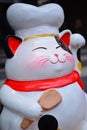 Lucky cat (Maneki neko) statue Royalty Free Stock Photo