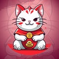 Lucky Cat: Modern Mascot Logo for Esport and Sport Teams - Vector Illustration for Badges, Emblems, and T-Shirt Printin