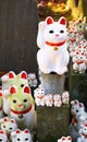 Lucky cats at Gotokuji-temple.