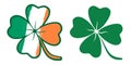 Lucky clover like Irish flag Royalty Free Stock Photo