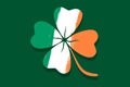 Lucky clover like Irish flag Royalty Free Stock Photo