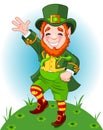 Lucky Dancing Leprechaun Royalty Free Stock Photo