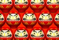 Lucky Daruma Dolls On Red