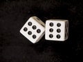 Lucky Dice. Double six. Winner combination. Royalty Free Stock Photo