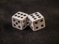 Lucky Dice. Double six. Winner combination. Royalty Free Stock Photo