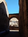 An empty passage in Coliseum, Rome Royalty Free Stock Photo