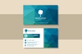 Lucky flower plant symbol Logo Abstract Polygonal Background Business card template