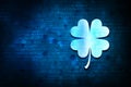Lucky four leaf clover icon abstract blue background illustration design Royalty Free Stock Photo