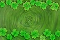 Lucky four leaf clover natural background