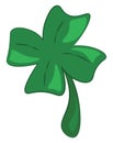A four leaf clover, vector or color illustration Royalty Free Stock Photo