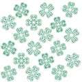 Lucky Four Leaf Clovers Green Shamrock Royalty Free Stock Photo