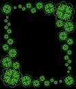Lucky four leaf shamrock frame Royalty Free Stock Photo