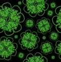 Lucky four leaf shamrock - seamless pattern Royalty Free Stock Photo