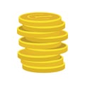 Lucky gold coin icon Royalty Free Stock Photo