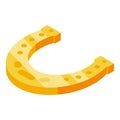 Lucky horse shoe icon, isometric style Royalty Free Stock Photo