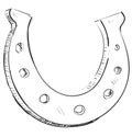 Lucky horseshoe cartoon icon