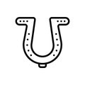Black line icon for Lucky, horse and farm Royalty Free Stock Photo