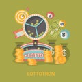 Lucky life concept vector illustration Fortune Fla