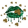 Lucky Lips Happy St Patrick Day Royalty Free Stock Photo