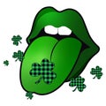 Lucky Lips Happy St Patrick Day Royalty Free Stock Photo